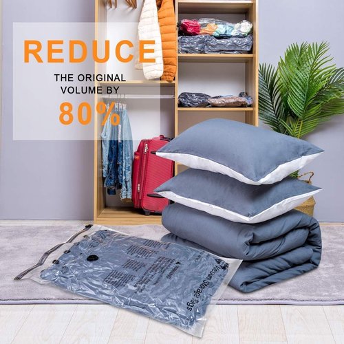GONGSHI Vacuum Seal Bags - Space-Saving Storage for Clothes & Blankets | 24 Combo with Electric Pump