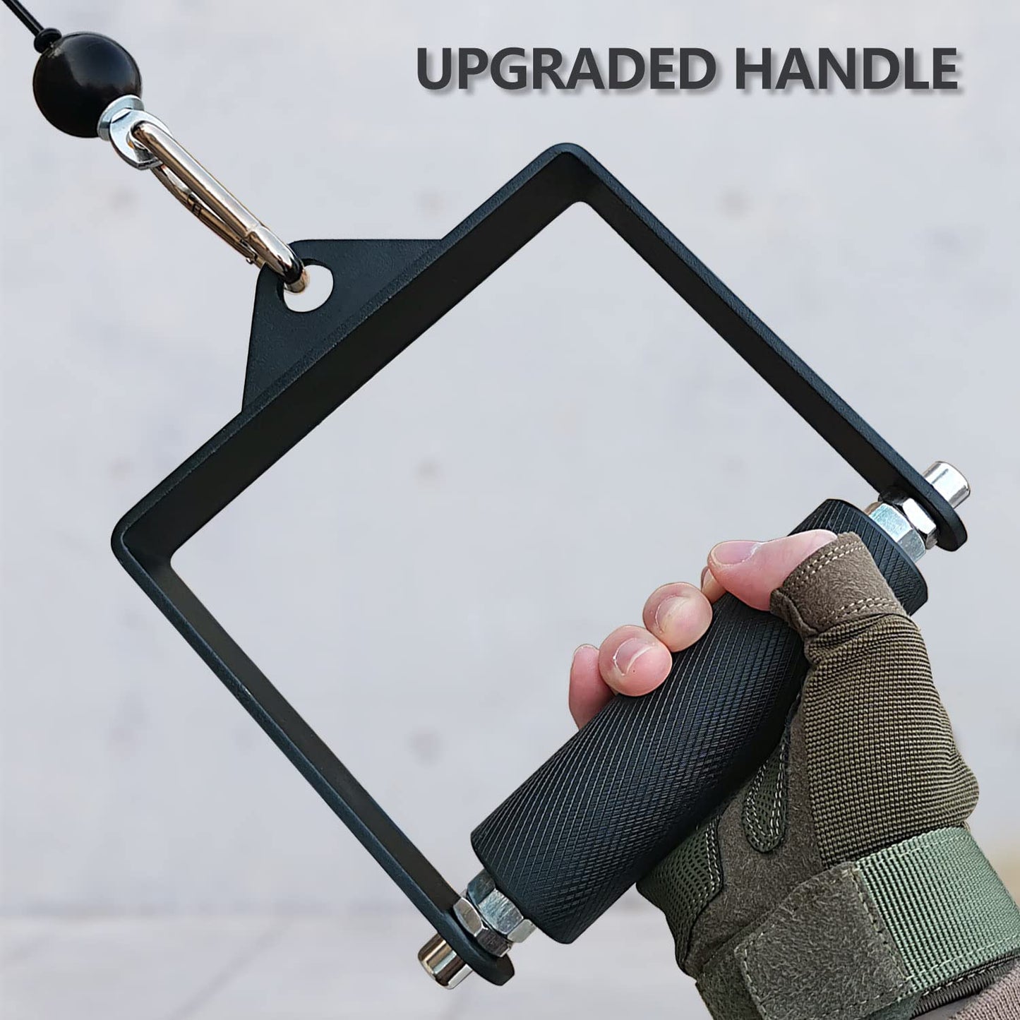 MARSAFIT Gym Fitness LAT Pulldown Attachments, Fat Arm Wrestling Exercise D Handle Cable Attachment, Arm Lifting Deadlift Handle Grip for Finger Wrist Strength