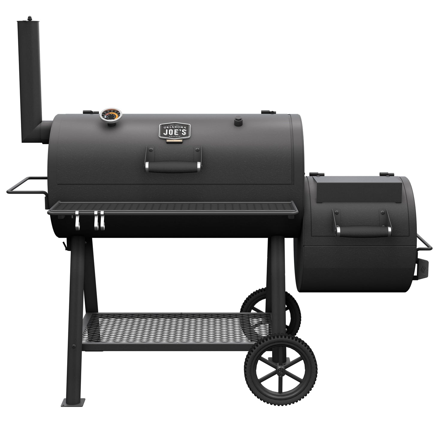 Oklahoma Joe's Highland Offset Charcoal Smoker and Grill with 900 sq. in. Cooking Area in Black
