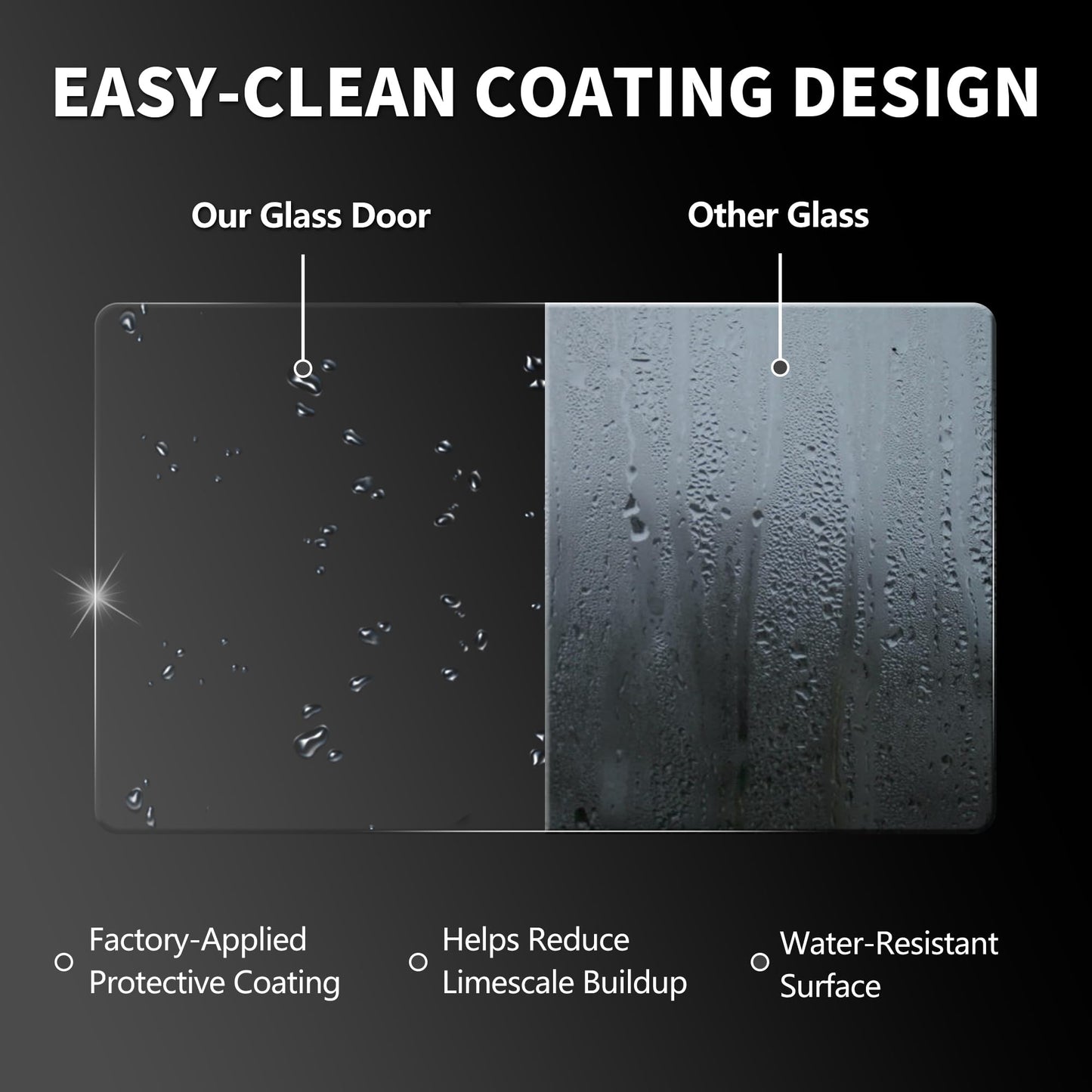 ComfyStyle 44-48" W x 70" H Frameless Pivot Shower Door, 5/16"(8mm) Clear SGCC Tempered Glass Shower Doors, Brushed Gold Hinged Shower Glass Door, Reversible Installation