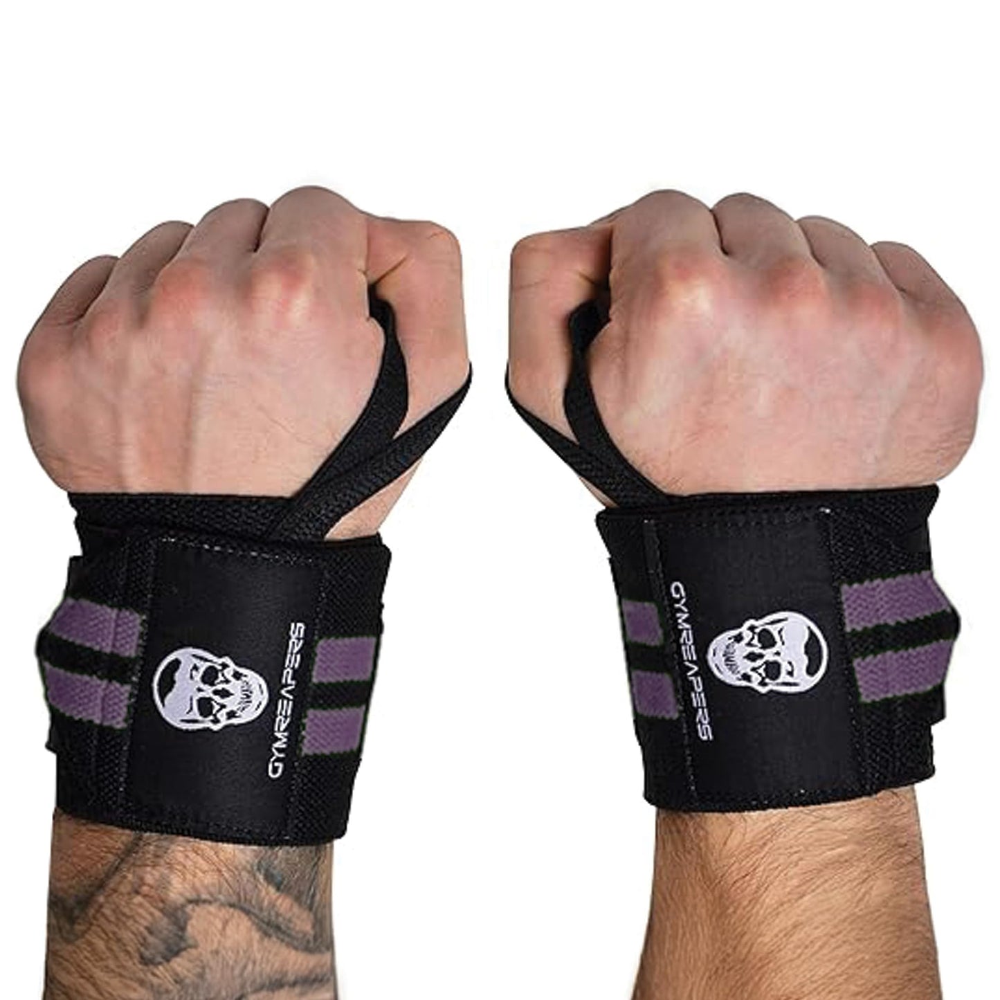Gymreapers Weightlifting Wrist Wraps, Lilac, 18"
