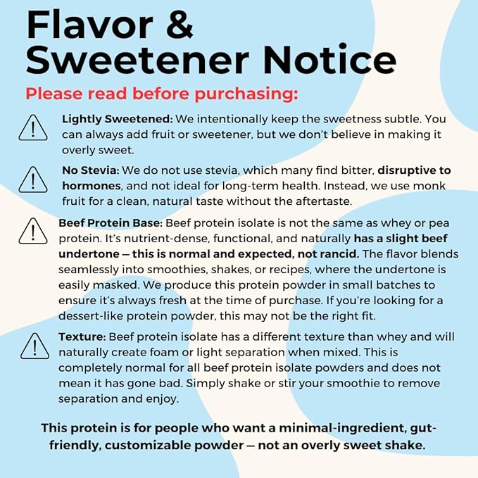 Grass Fed Beef Protein Powder Isolate - AutoimmuniTea, 23g of Paleo Carnivore Protein, Keto Friendly, Grain Free, No Dairy or Soy, No Whey, Stevia Free, Vanilla Flavor - 2lbs of Prime Muscle Building