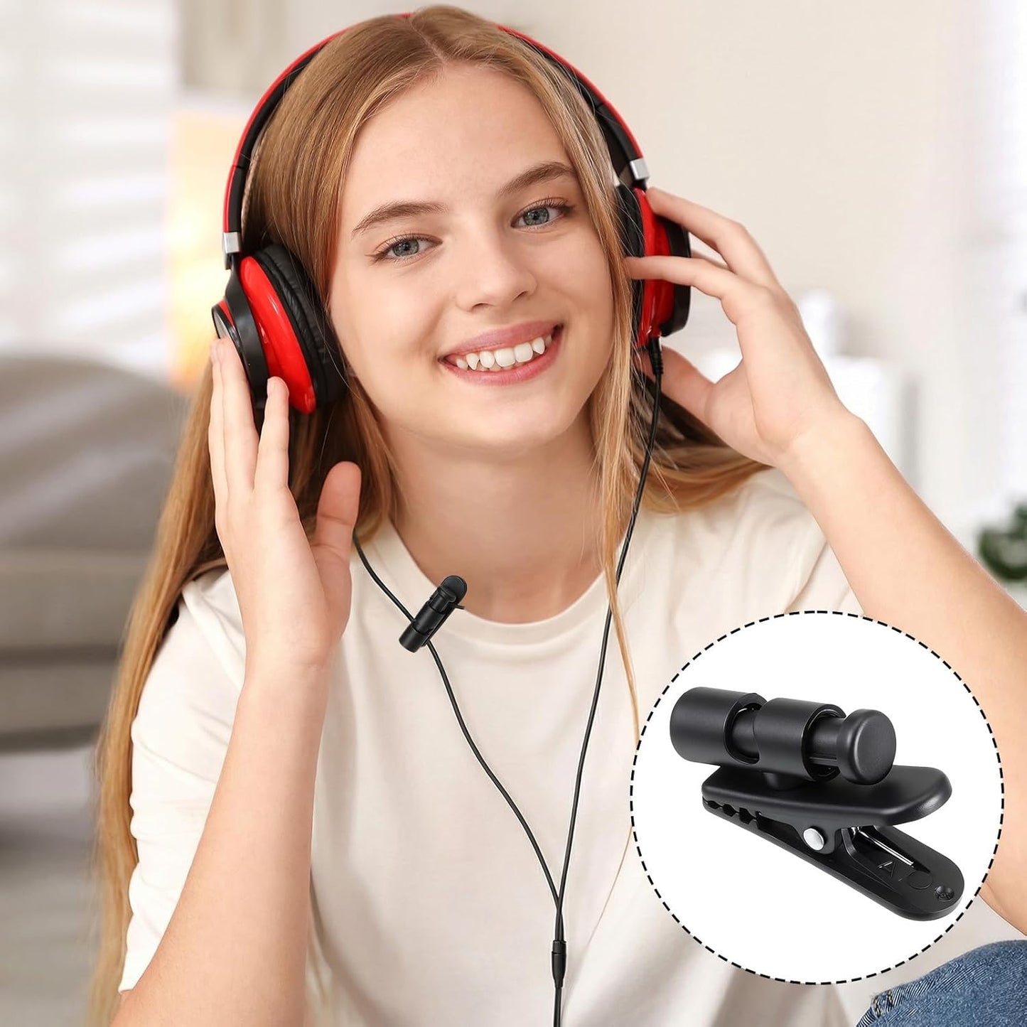SHENLIU 10 Pack Headset 2-4mm Headphone Wire Clips Cable Clips for Earphone Wire Earphone Winder Earbud Cable Clip