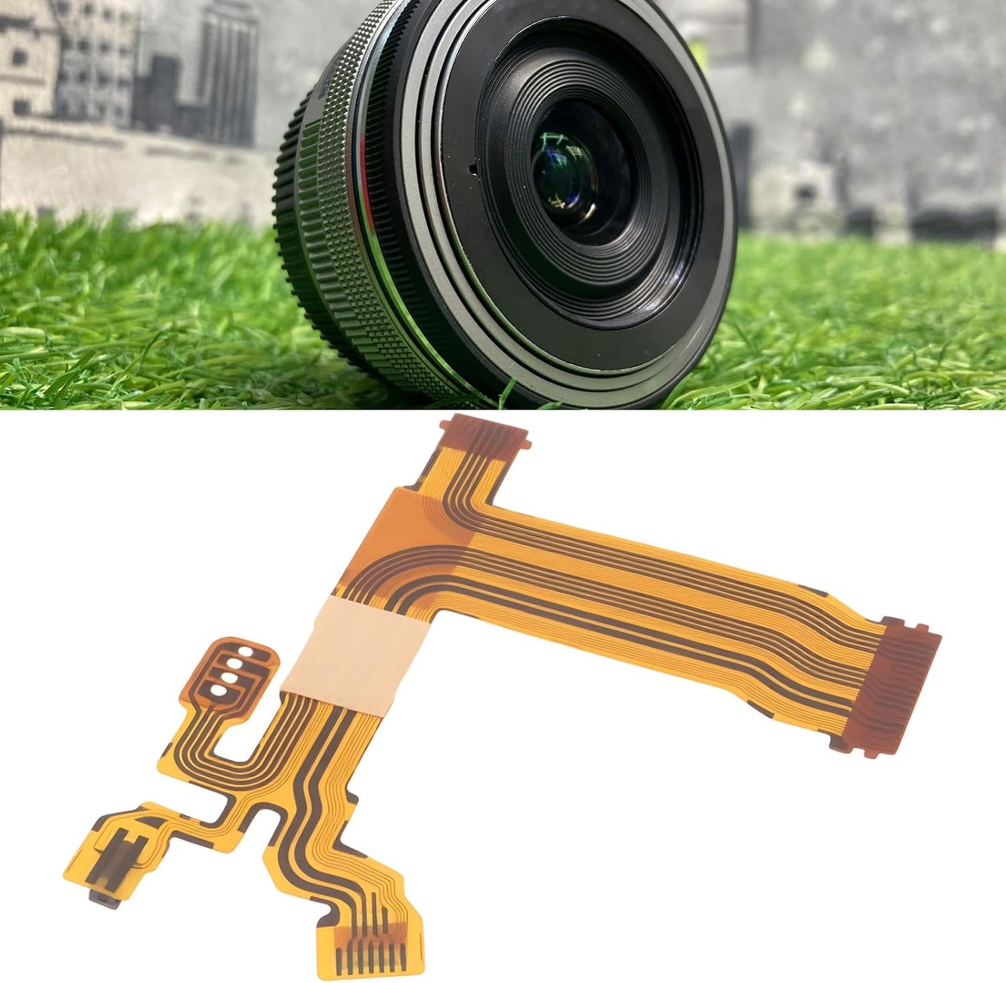 YINETTECH 14-42mm f/3.5-5.6 37mm,Repair 2 Lens Aperture Flex Cable with Components Compatible with Olympus ED EZ Ribbon