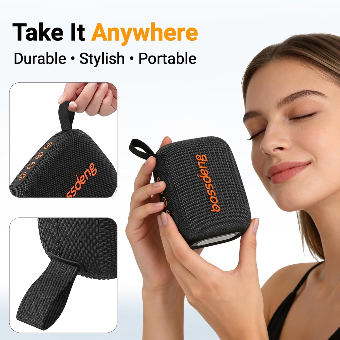 bossdeng IPX5 BT5.3,Wireless Portable Waterproof Bluetooth Speaker for Outdoor,HD Sound All-Day Playtime, Speakers