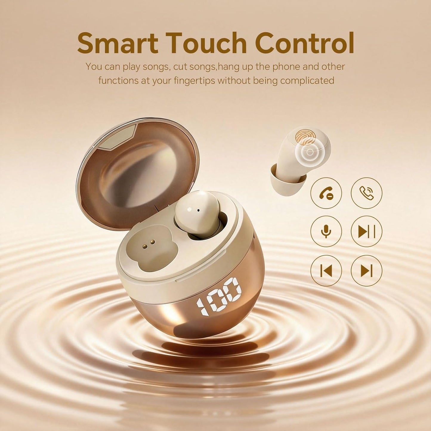 Yihou Ear Buds Invisible Small Mini Sleep Earbuds Headphones Wireless Bluetooth Comfortable Tiny Sleeping Smallest Low