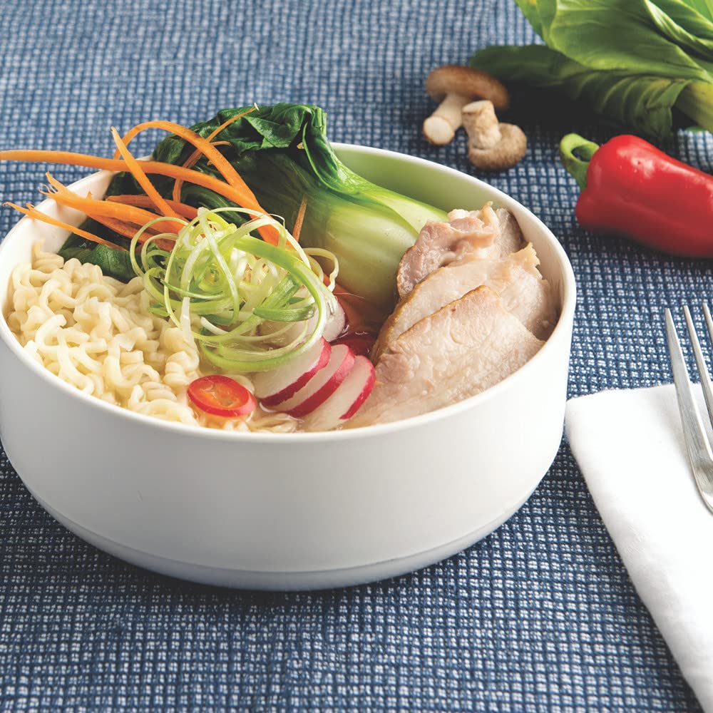 Nordic Ware Soup or Salad Bowl, Set of 2, White, Microwave Safe Polypropylene
