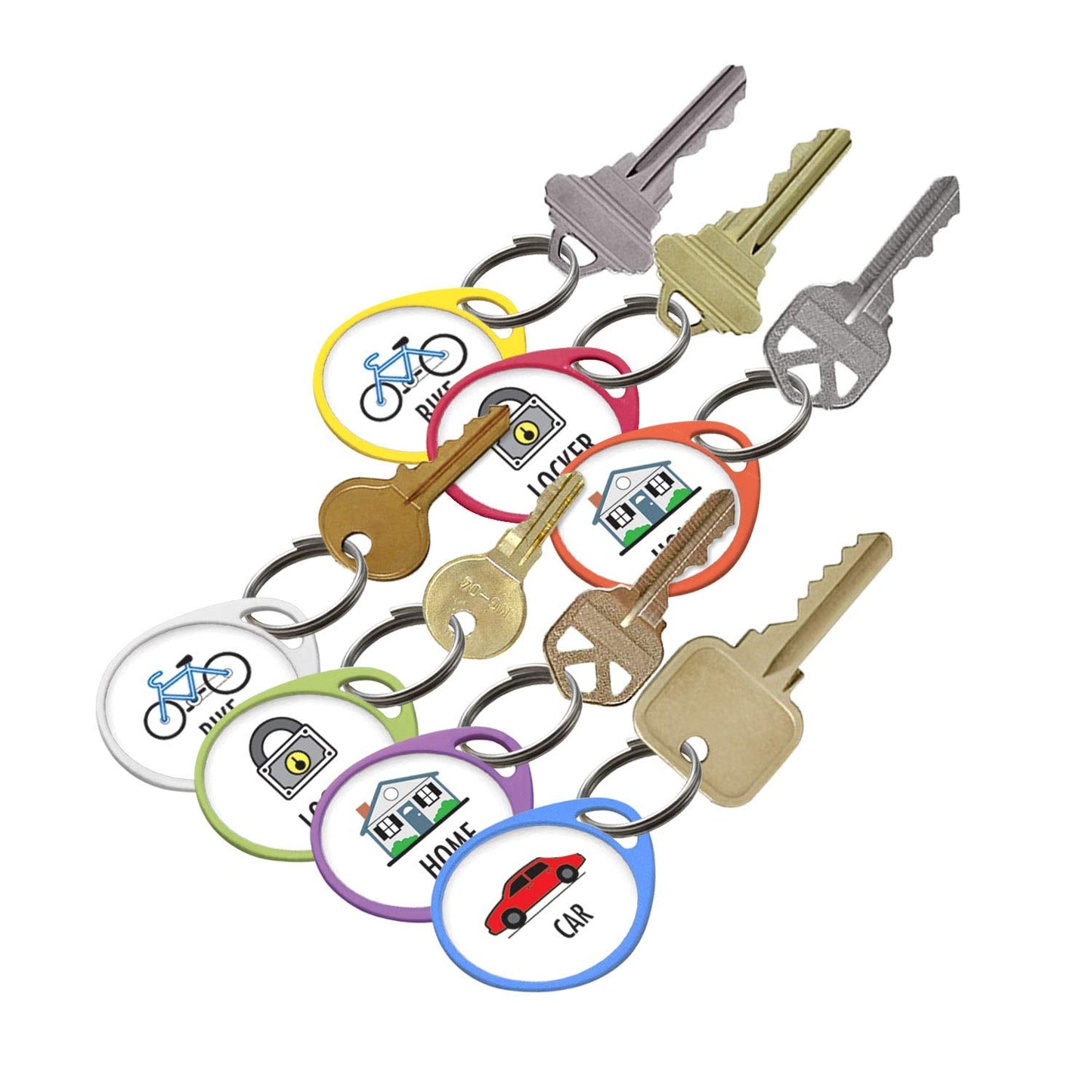 Lucky Line Round Label-It Plastic Tags, 25 Pack (25029)