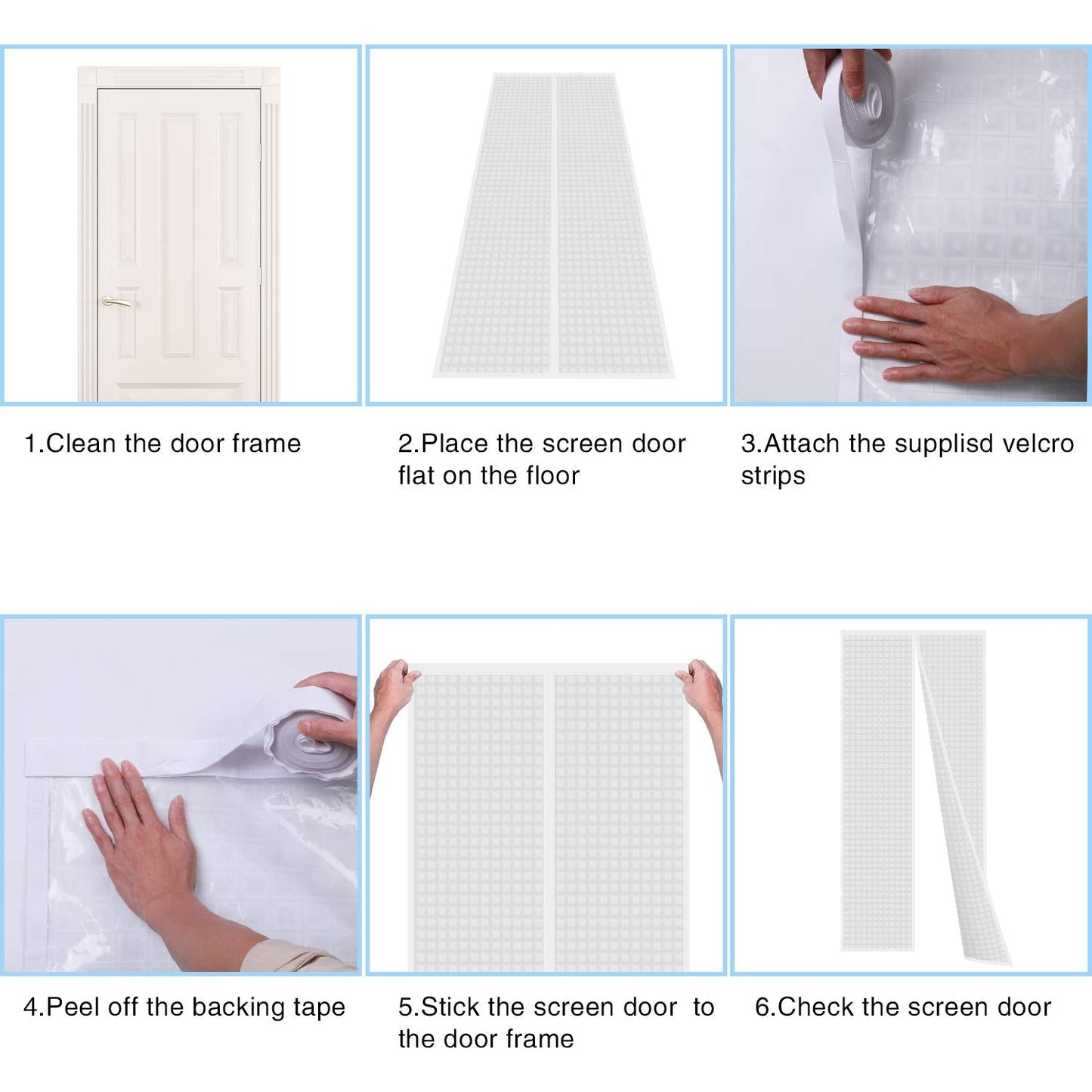 Insulated Door Curtain, Thermal Magnetic Self-Sealing Door Screen Winter Stop Draft Keep Cold Out Cover for Kitchen, Bedroom, Air Conditioner Room,Hands Free, Fits Doors up to 36" x 82", White