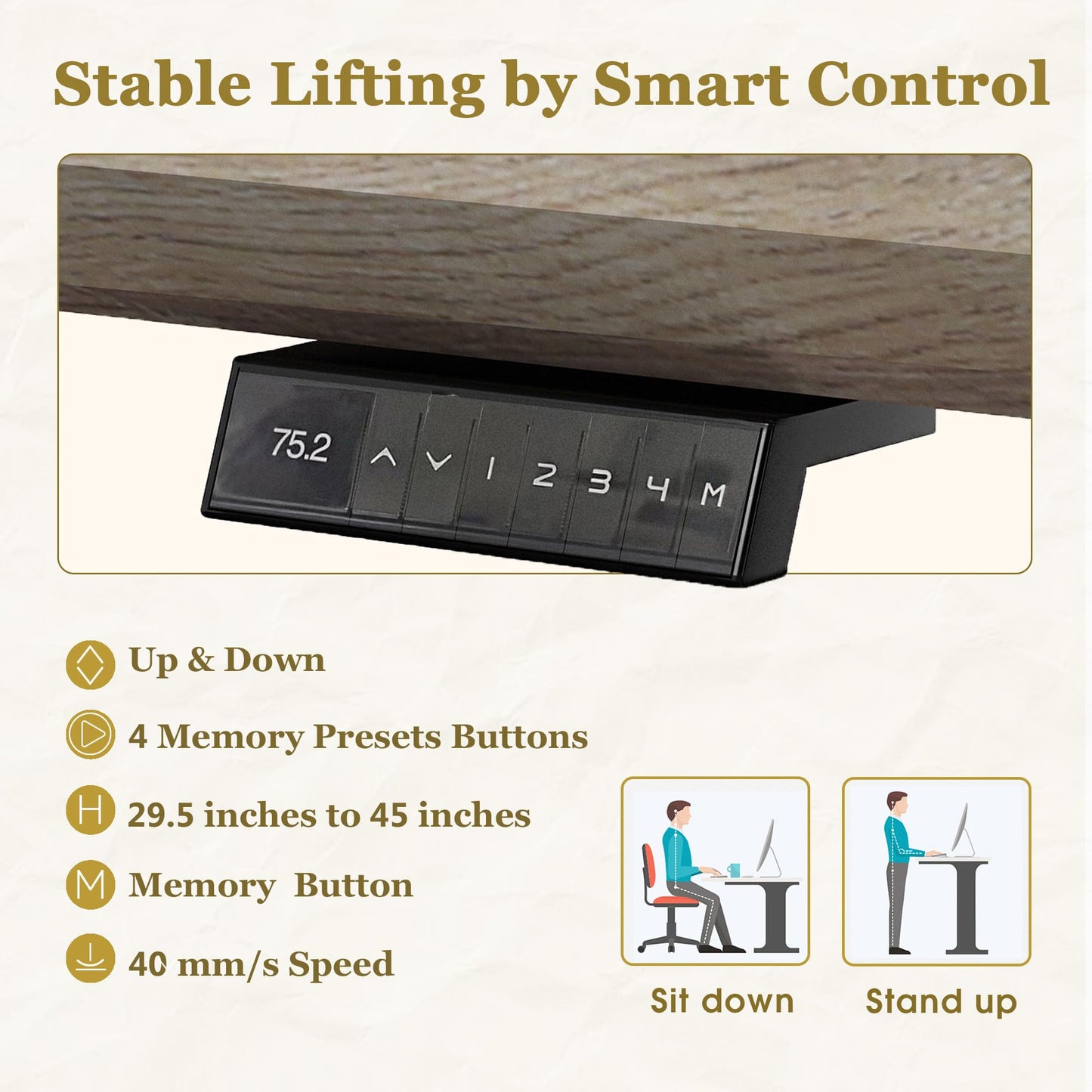 78.74IN Adjustable Heigh L Shaped Executive Desk with Drawers, Modern Executive Standing Home Office Desk w/Universal Charging Ports, Large Business Workstation w/Cord Management,Black and Warm Oak