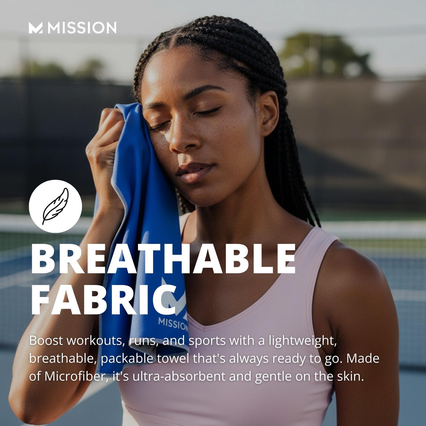MISSION Original Cooling Towel, Twist & Shout Honeydew - Soft, Durable Microfiber - Cools Up to 2 Hours - UPF 50 Sun Protection - Machine Washable