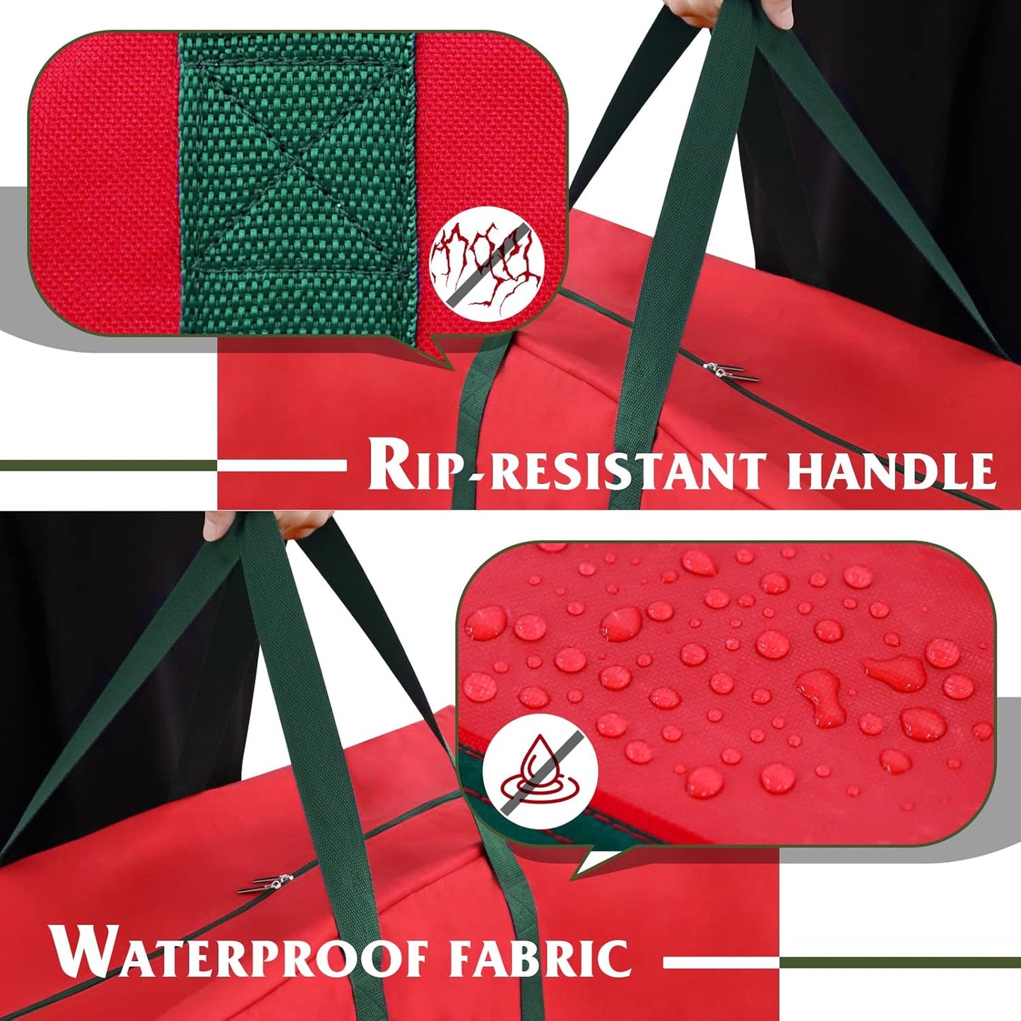 Regine Switzerland Christmas Tree Storage Bag - 7.5ft Waterproof Oxford Box with Durable Handles & Zipper