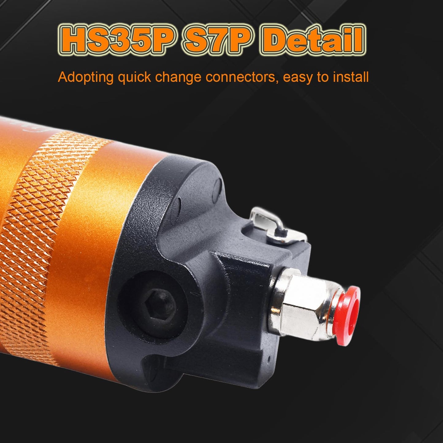 Phyxlyn HS35P S7P Pneumatic Air Nippers Scissors Shear, 6GA Gauge Flush Wire Cutter Cutting Pliers, 4.8mm Copper Wire, 4.0mm Iron Steel Wire, 2.8mm Soft Stainless Steel Wire, with S7P Cutter Head