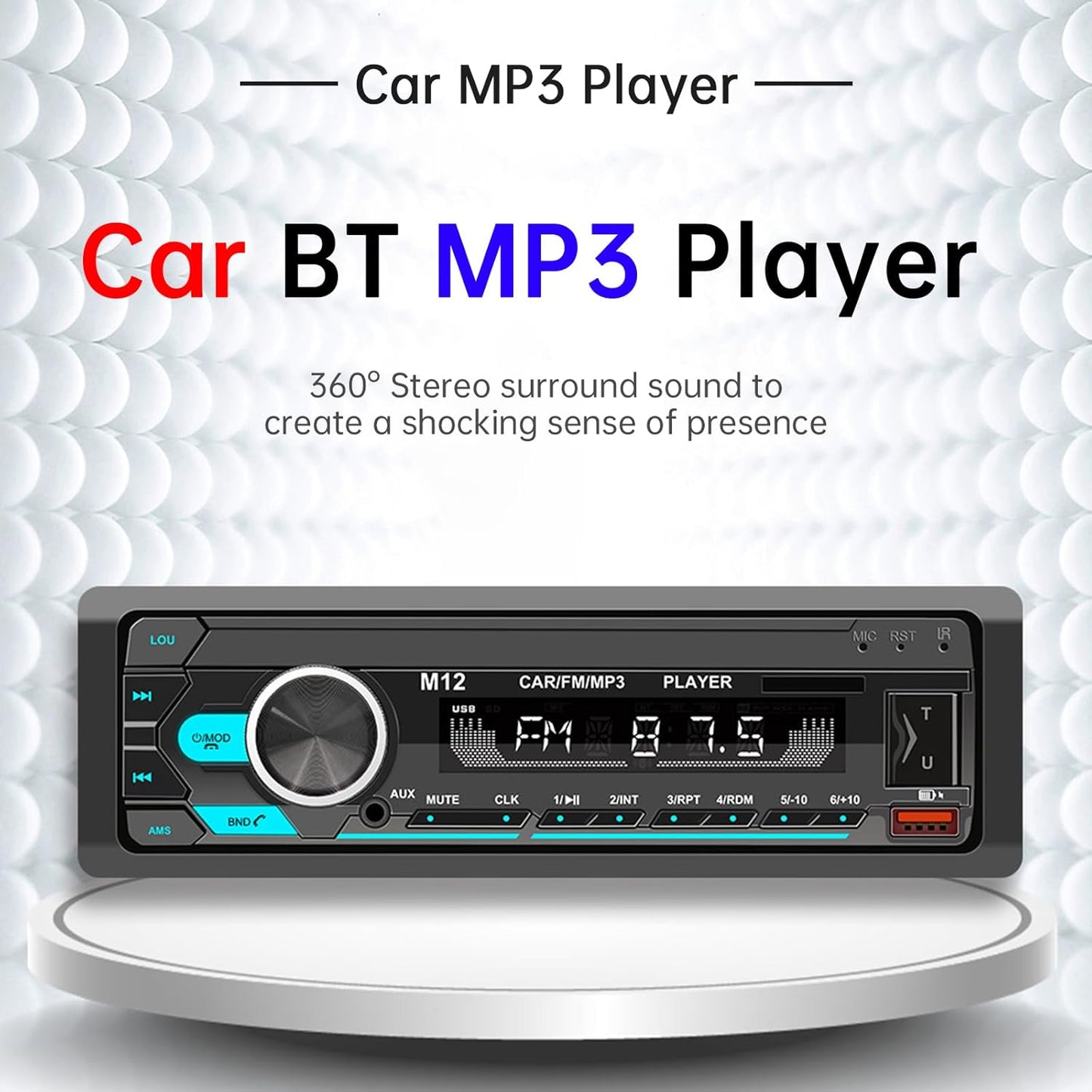 ePathChina 12V MP3 FM/MP3/WMA/FLAC/AUX/TF Car Audio Bluetooth LCD Single DIN Car Stereo, Car Radio Player