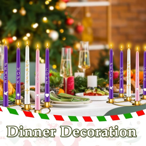 Advent Wreath | 5-Candle Holder Set with Candles & Rings | Festive Table Decoration for Christmas