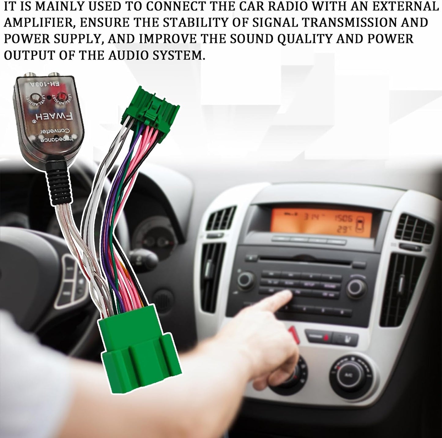 SamWinGear 1500 2500 3500HD Radio Stereo Wiring Harness Add A Subwoofer Amplifier Adapter for Radio System for GM Chevy