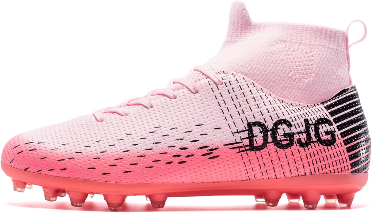 Youth Soccer Cleats Mens Training Football Cleats Lightweight Womens High-top Soccer Shoes AG, Tacos de Futbol para Hombre