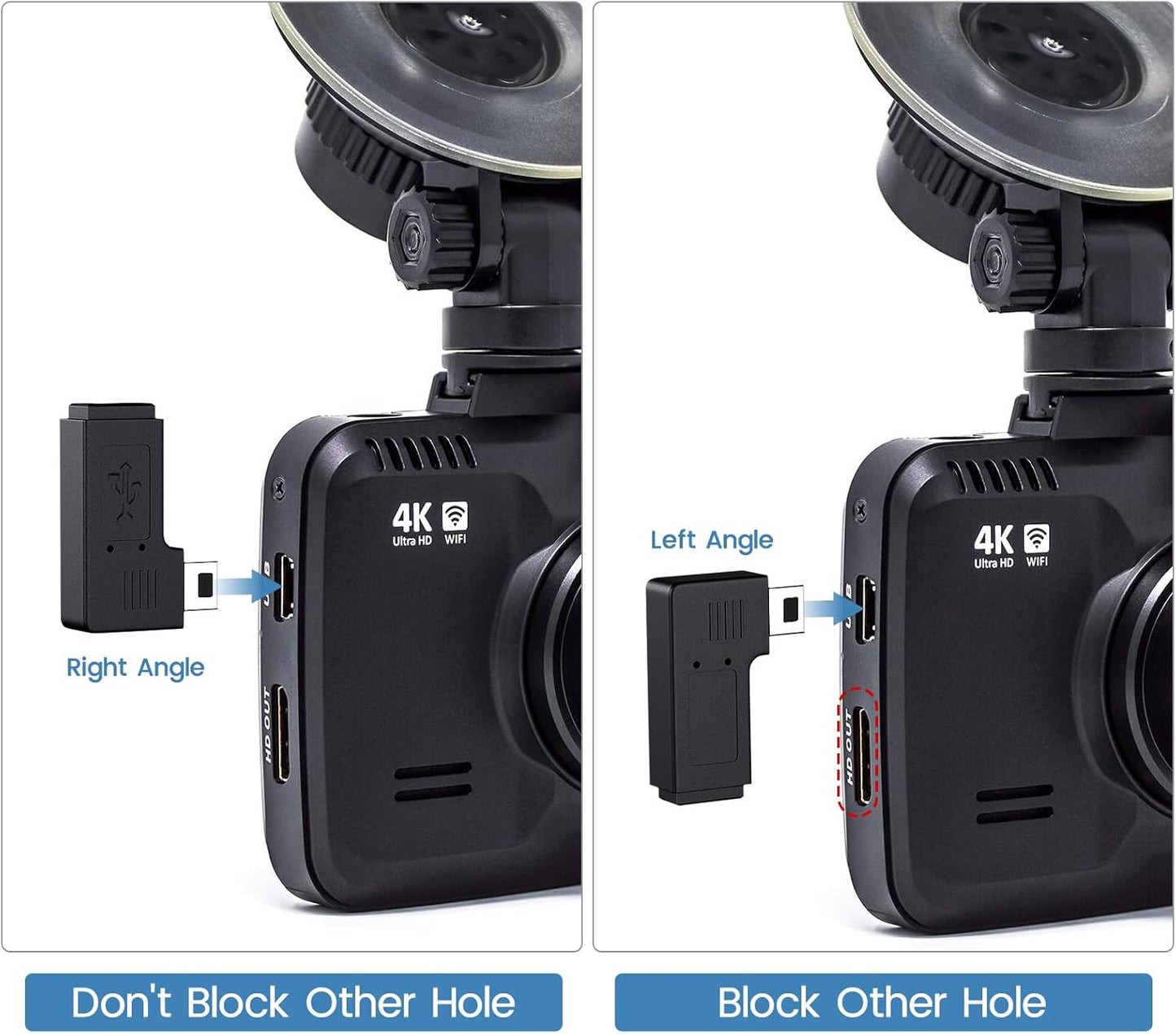 YEAOI R2-4K, V1 V1P V5 V3 Mini USB Dash Cam Power Cord for Rove Car Charger Cable for Rexing Pro Car Dashboard Camera