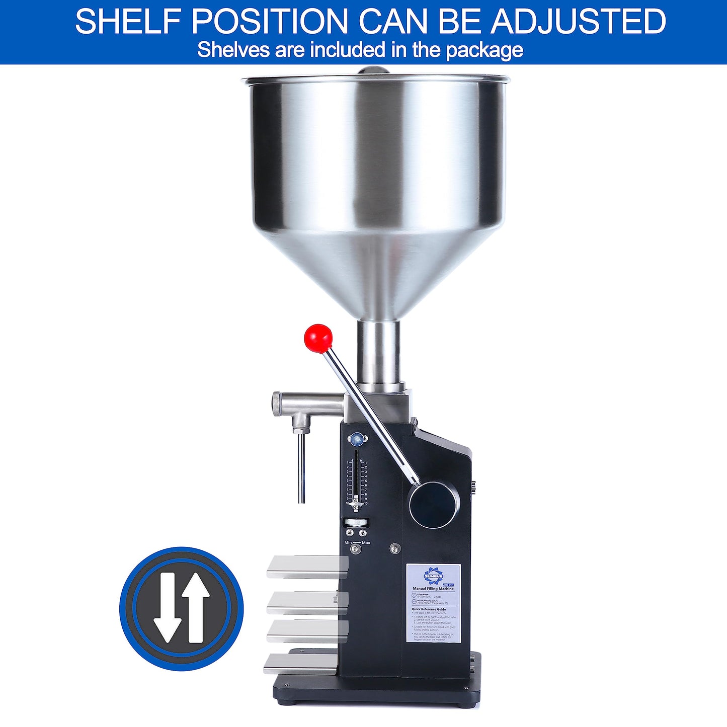 Sumeve Manual Filling Machine Filling 5-55ml Bottler Filler For Liquid and Paste A03 Pro With CE Certificate