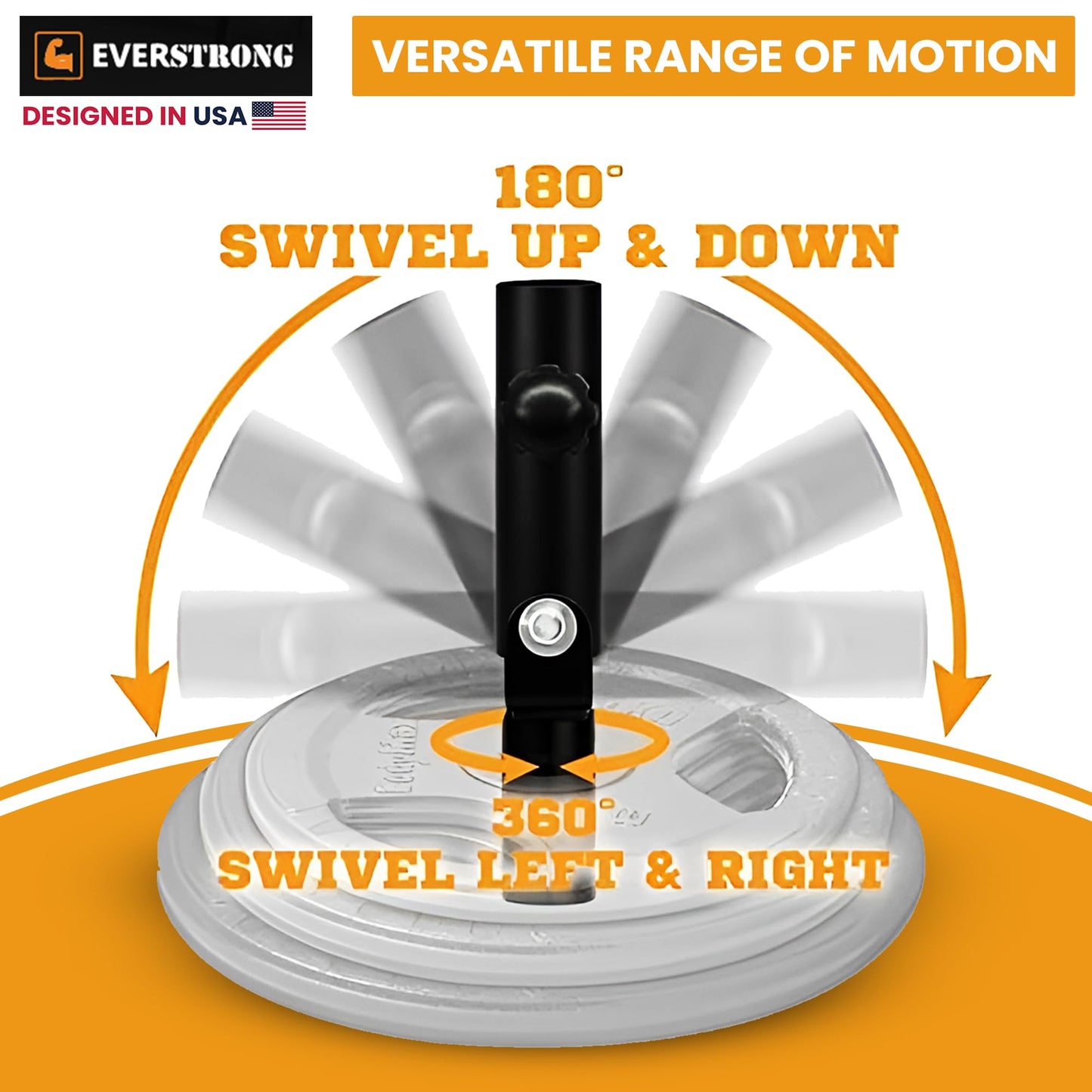 T Bar Row Attachment with V Bar Attachment Landmine Handle - 360 Swivel Landmine for Barbell Grips for Full-Body Workout in Home Gym - Small Spaces - Deadlifts, Squats, and More by EVERSTRONG