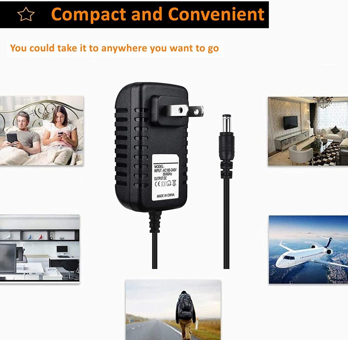 CJP-Geek P9300C AC Adapter Compatible with OttLite Natural Daylight LED Flex Floor Lamp Power Supply