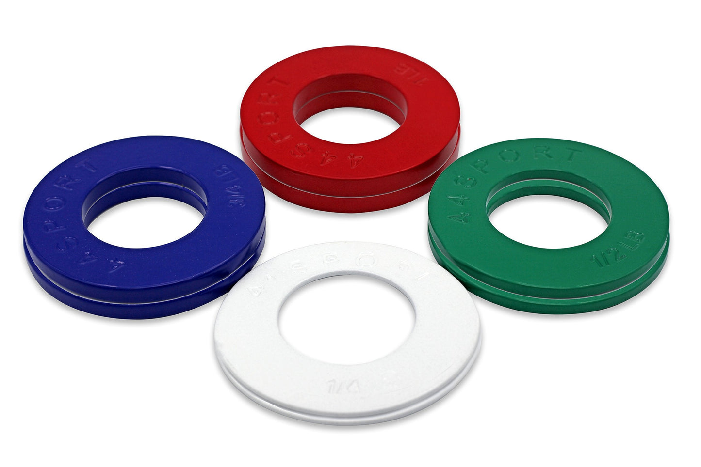 44LLC 44SPORT Olympic Fractional Plates -Pair of 1/4, 1/2, 3/4, 1 lb Weights (8 Plates. Total Weight: 5lbs)