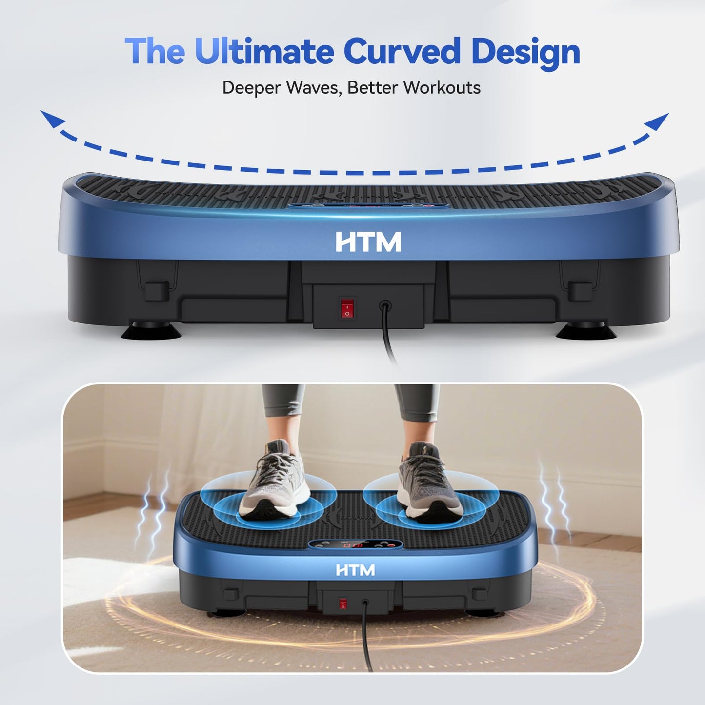 Vibration Plate Exercise Machine - 330lbs Weight Capacity, 120 Speed Levels, Full Body Workout Shake Board for Home Fitness, Toning and Wellness, LED Display, Low Noise Motor
