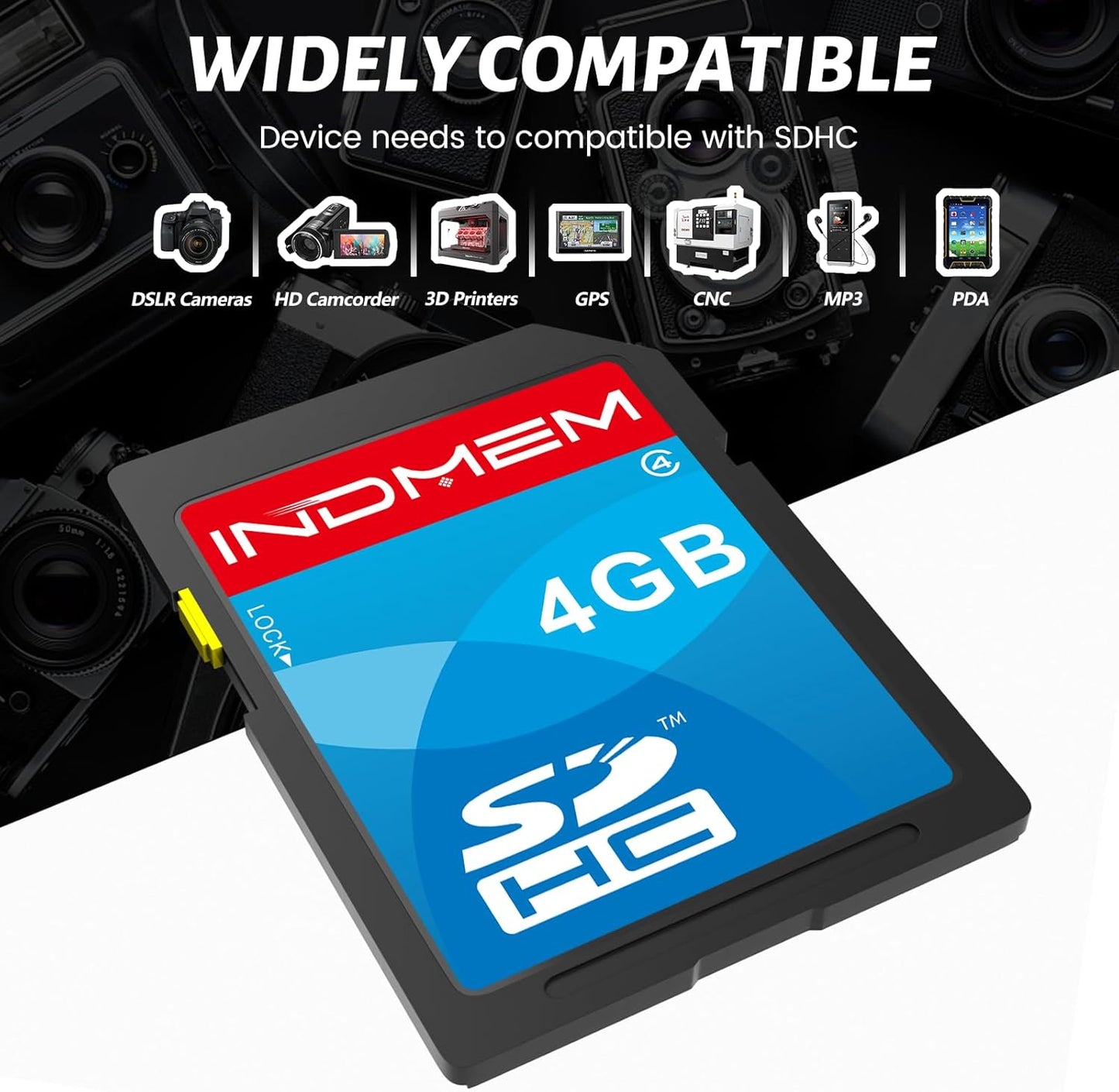 elecacc 4GB 3 Pack, 4 MLC SD Card Class Flash SDHC Memory Cards Stanard Secure Digital Cards Camera Cards