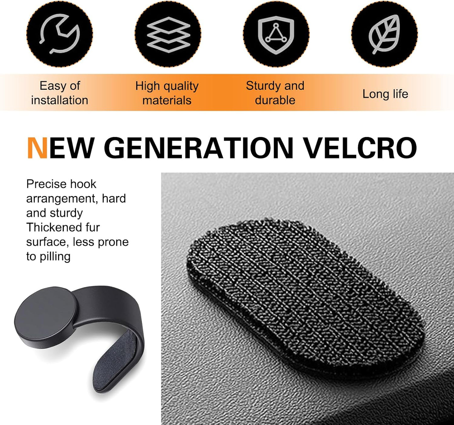 Cuymoap 360-degree Car Phone Holder, Strong Adsorption Anti-Fall Navigation Bracket with Hook and Loop Fastener