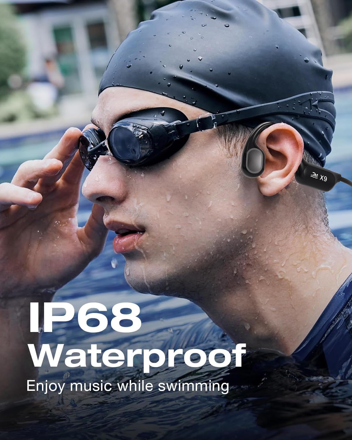 Swimming 6.0 Headset, IP68 MP3 32G Headphones - Bone Conduction Bluetooth Open Ear Sports Waterproof Built-in Player