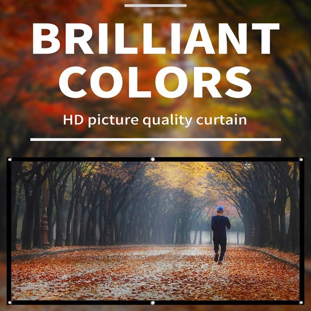 StepOK 16:9 60"|72"|84"|100"|120"|150" Projector Screen, White Projector Screen, No Crease Home Theater Foldable