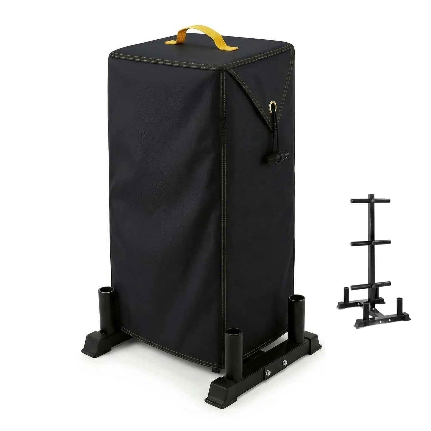 CAP Barbell Rack Cover - 20"Lx25"Wx60.6"H - Heavy Duty Weight Rack for Plates Cover, Dustproof Tear Resistant Weight Tree Cover for CAP Barbell Olympic Bumper Plate Tree Rack/Strength Training Hanging Rack