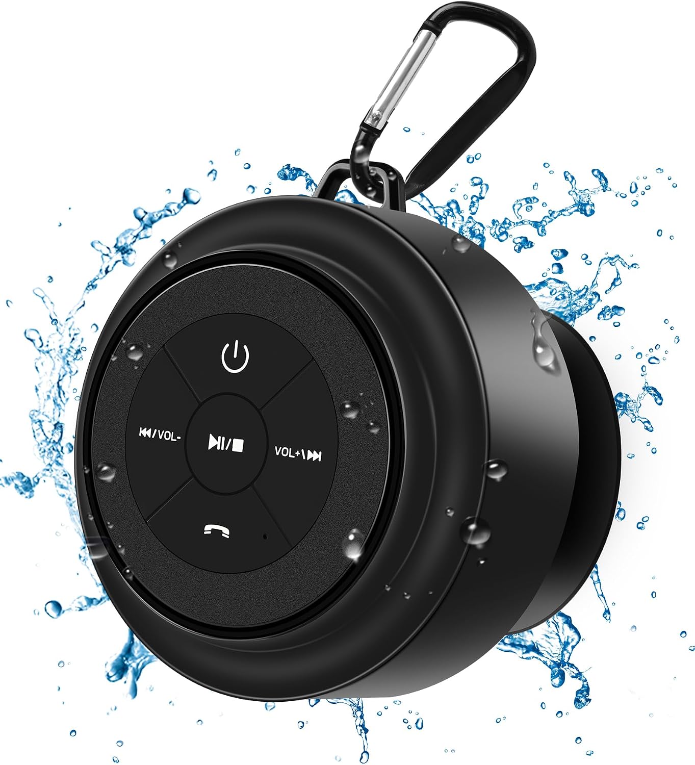 Razobws IP67 Bluetooth Shower Speaker, Portable Bluetooth Speakers, Waterproof Wireless Speaker with Suction Cup