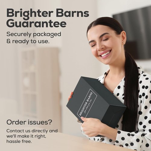 Brighter Barns Black Glass Mouthwash Dispenser - Stylish Bathroom Decor for Home, Gym & Gifts