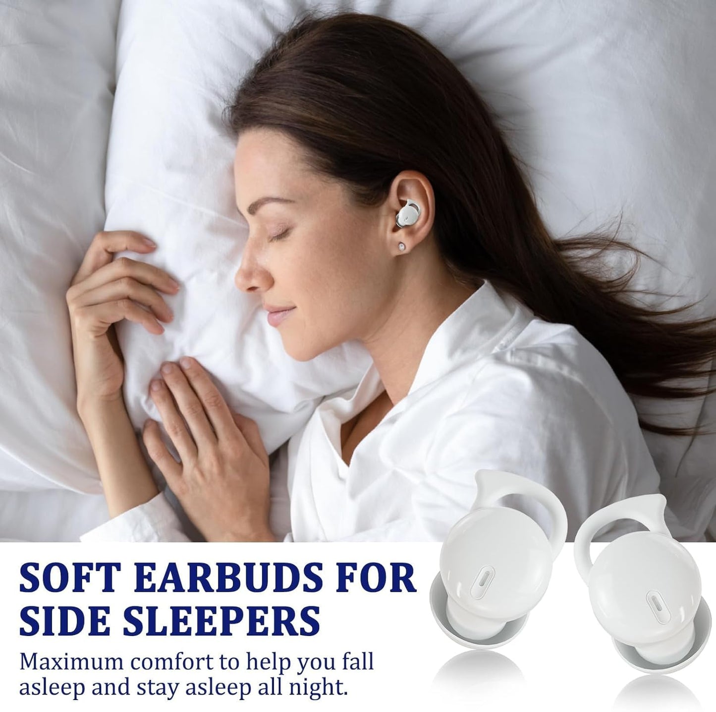5.3 Invisible Sleep Headphones,Sleep Earbuds for Side Sleepers,Small Sleeping Earphones Comfortable Noise Blocking