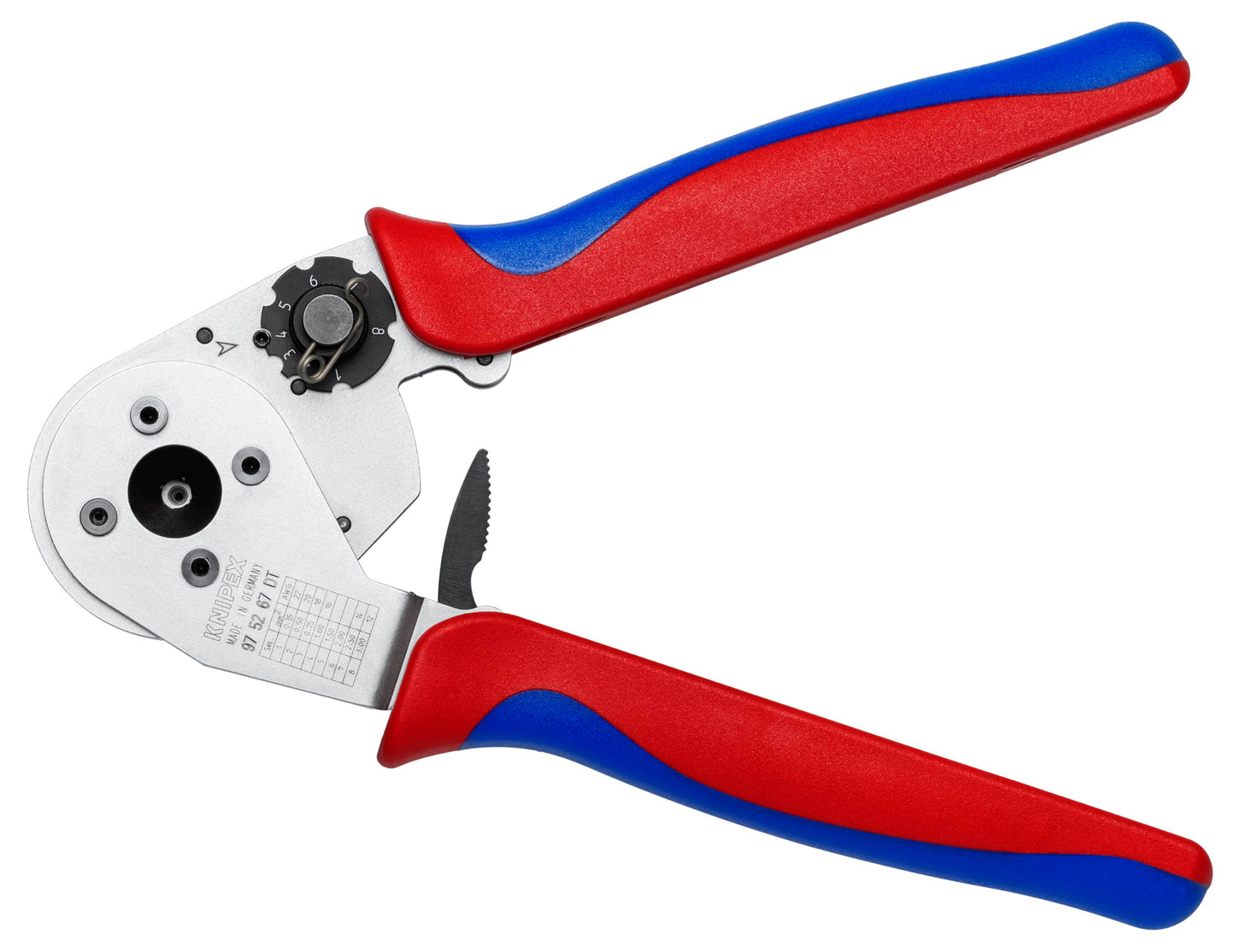 KNIPEX Tools 97 52 67 DT Crimping Pliers - Four-Mandrel For DT Contacts, 9"