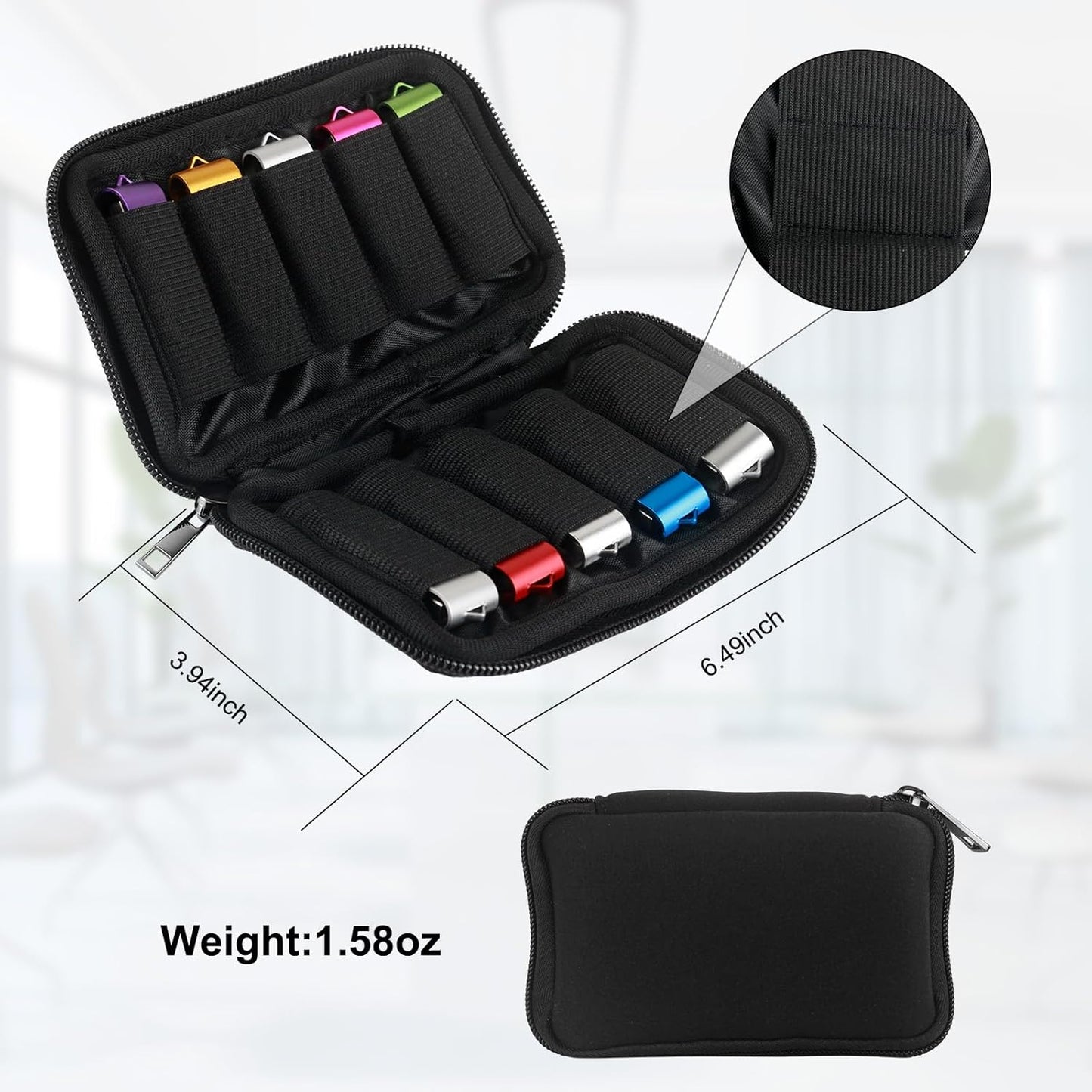 MECHEER 10 12 Flash Drive Case USB Storage Case Slots, Portable Thumb Drive USB Holder, Tech Organizer Travel