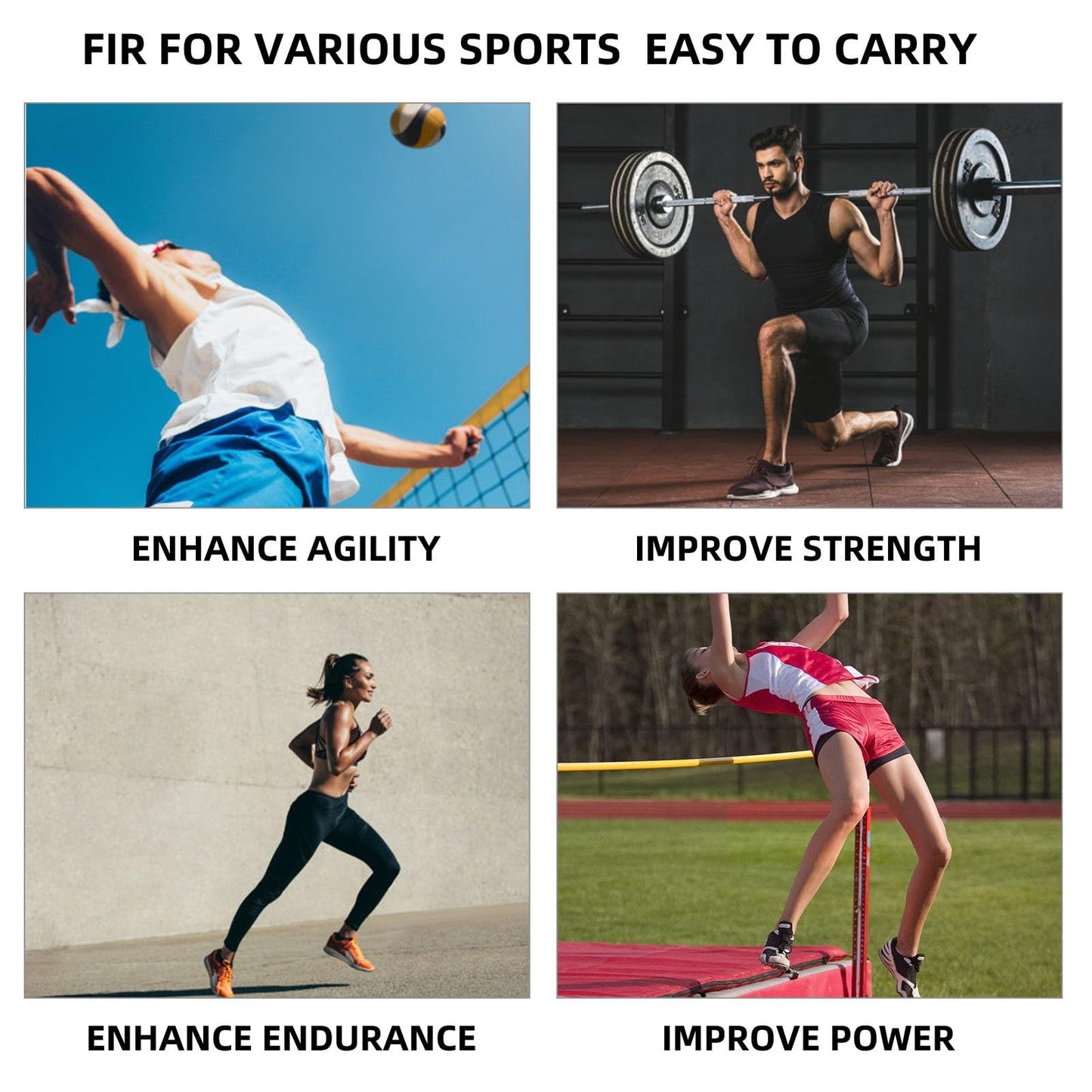 OYINDIZ Vertical Jump Trainer, Resistance Bands Set for Leg and Thigh, Strength Agility Power Exercise Basketball Volleyball Football Tennis Training Equipment