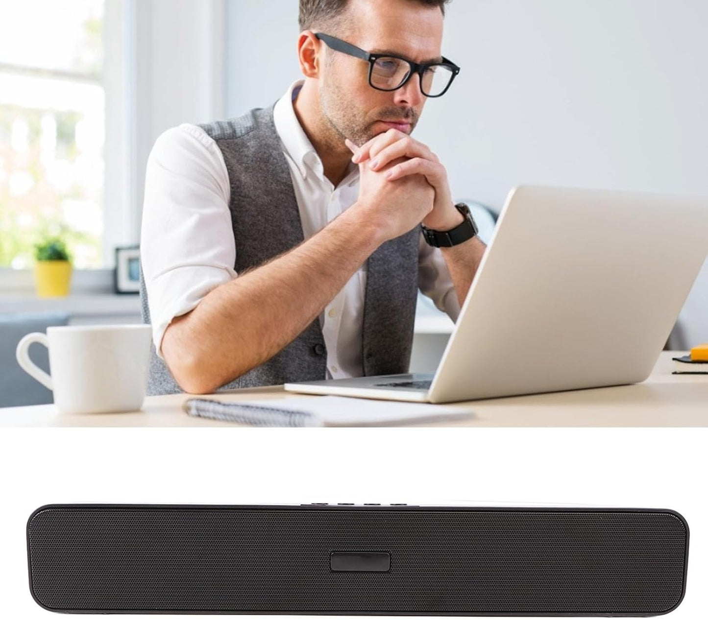 EIMSOAH 5.0 5 Soundbar Bluetooth Speaker with Playback Modes, Noise Reduction Surround Sound for Home Use