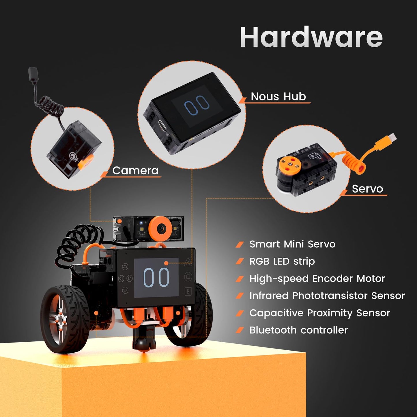 MatataStudio Nous AI Robot for Kids Ages 12+, STEM Coding Robot for Boys and Girls with Scratch & Python Programming, Robot Building Kit for Kids to Build Your Own AI Robot
