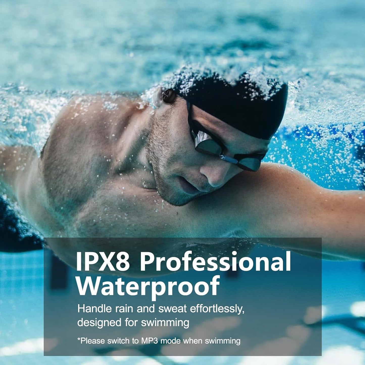 Swimming 5.4,IPX8 Earbuds,32G MP3-Player Swimming,Open Headphones,Bone Conduction Headphones Bluetooth Waterproof