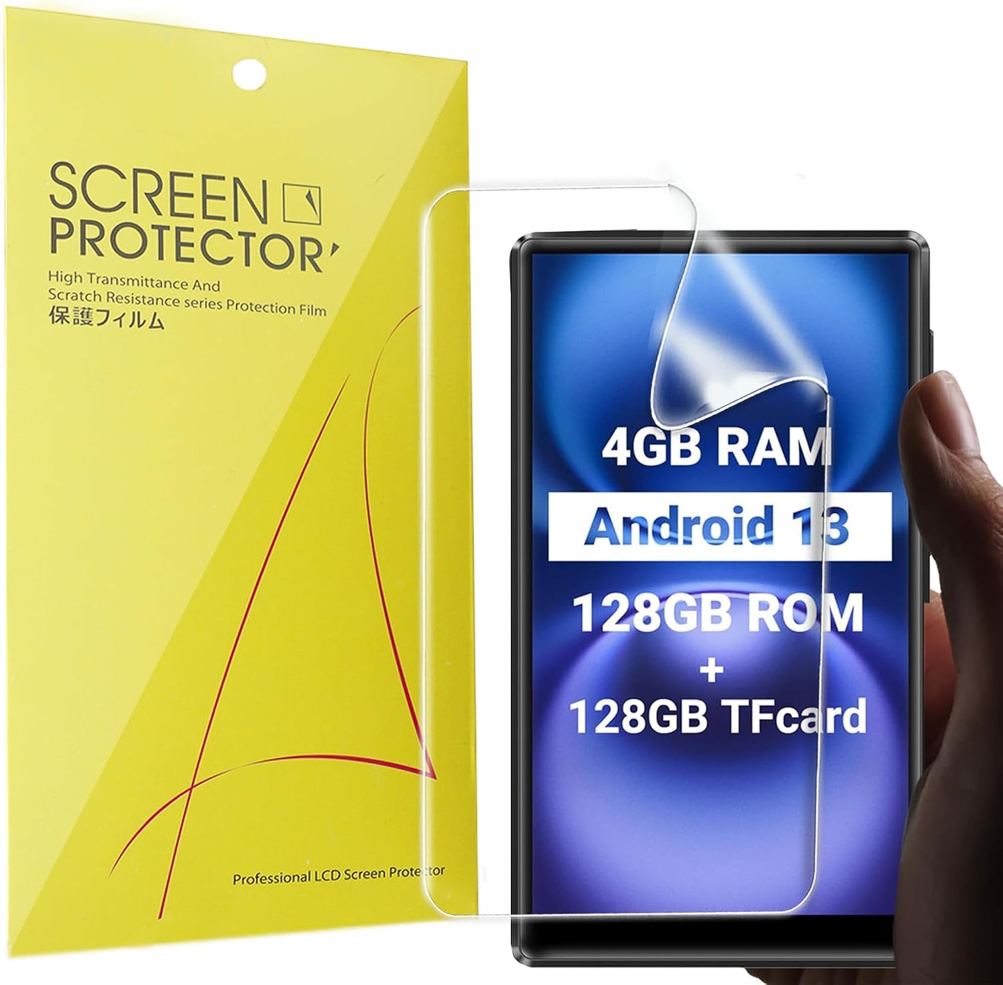 Lamshaw MP3 [6 Pack] X56 5" MP3 (6 Pack) Compatible for MECHEN Player Screen Protector, Full Coverage TPU Clear Film