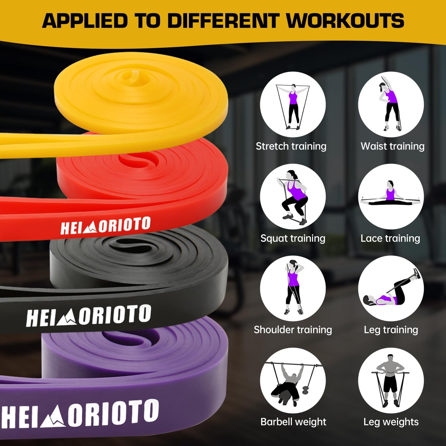 Resistance Bands, Pull Up Assistance for Men/Women, Exercise Bands, Workout Bands for Body Stretching, Physical Therapy, Muscle Training