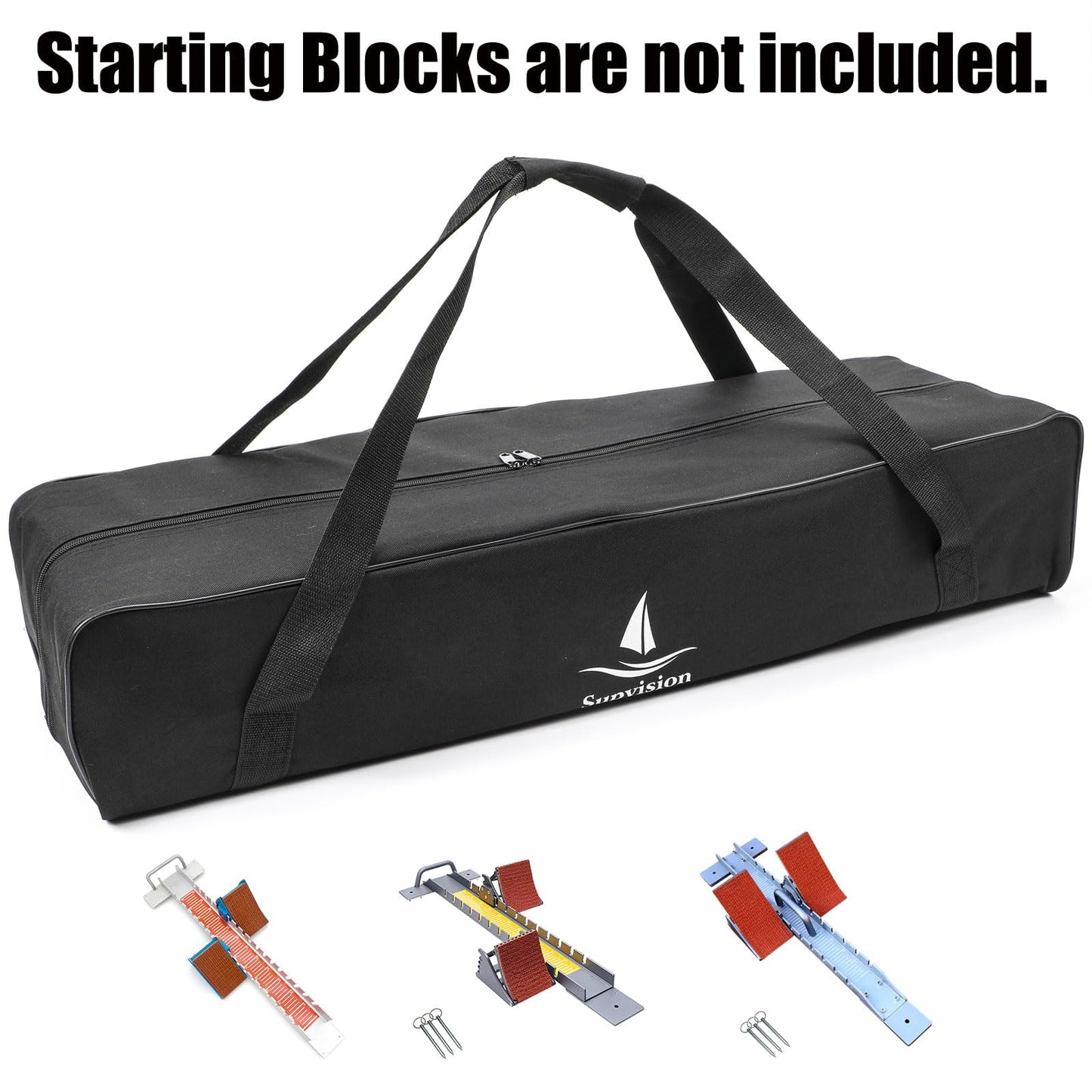 Supvision 37.4in Foldable Duffle Bag Fits Starting Blocks with an Overall Length of Less Than 35 Inches Extra Large Travel DuffelTote GymBag with Zippers and Handles Sports Oxford Cloth Bags