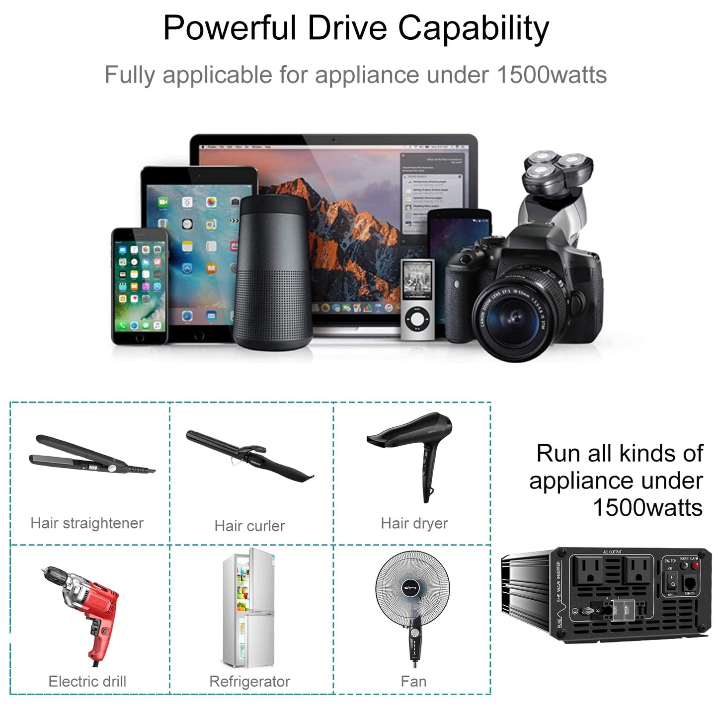 Xijia 2000W Pure Sine Wave Inverter，24V to 120V AC Converter for Home，Solar Systems，Remote and Bluetooth Control for Truck，Camping，with 2 20A AC Socket，Surge Power 4000W