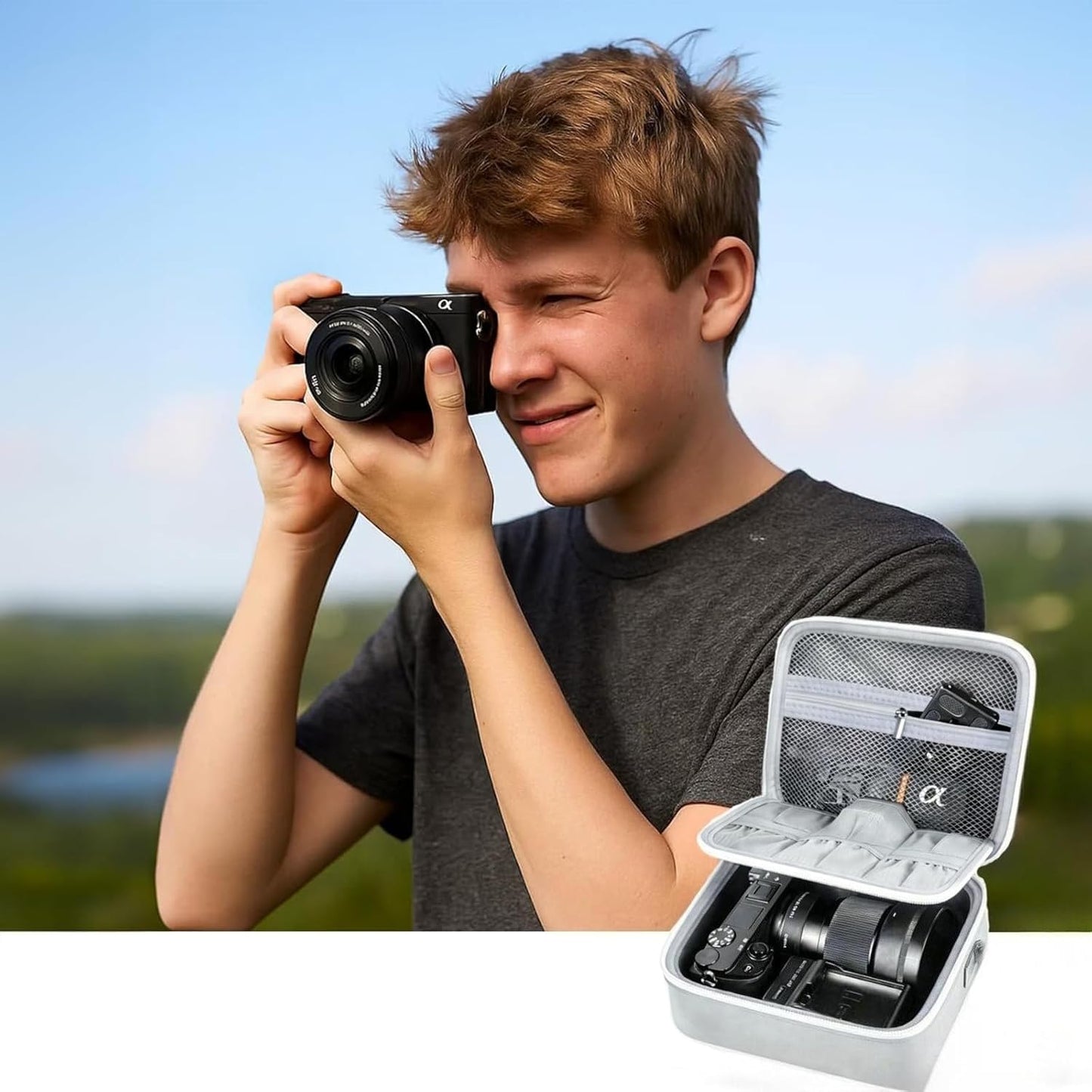 ZV-E10 a6400/ a6700/ a6100/ a6000/ a6600/ a6500 casmilee Camera Case for Sony Alpha Alpha Mirrorless Digital Camera
