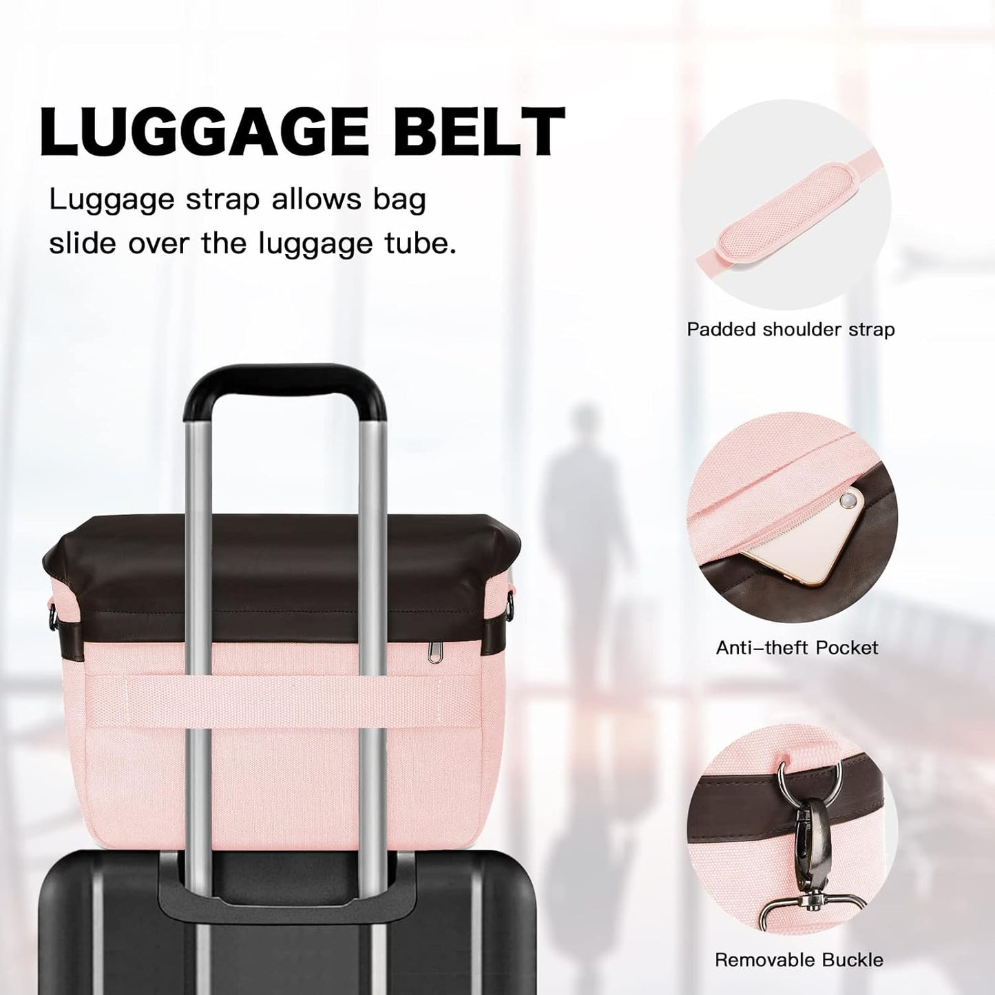 MOSISO Camera Case Crossbody Shoulder Messenger Bag, DSLR/SLR/Mirrorless Photography Vintage PU Leather Flap Gadget Bag