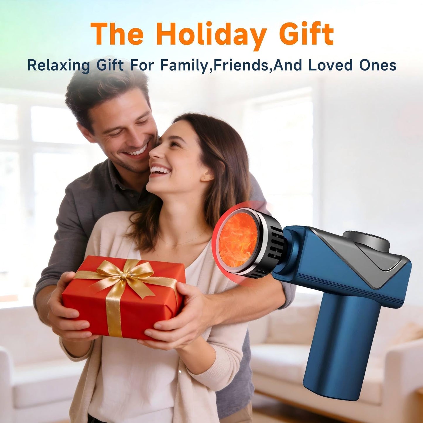 JOYSUWERUN Massage Gun – Amazing Power! Handheld Muscle Gun with Heat, Powerful Full Body Electric Massager Tool for Men and Women
