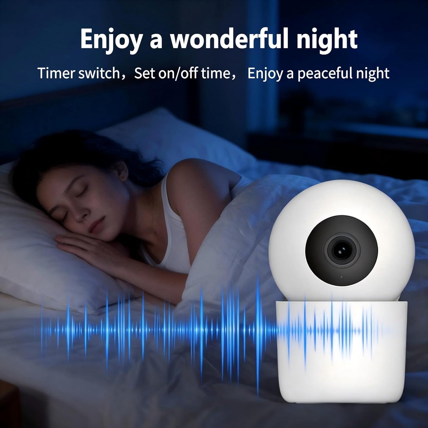 Jinvocloud 2K 3MP, 345 (128G 2 Indoor Pan/Tilt Home Security Mobile Tracking Camera Degree Wireless WiFi Webcam/Monitor