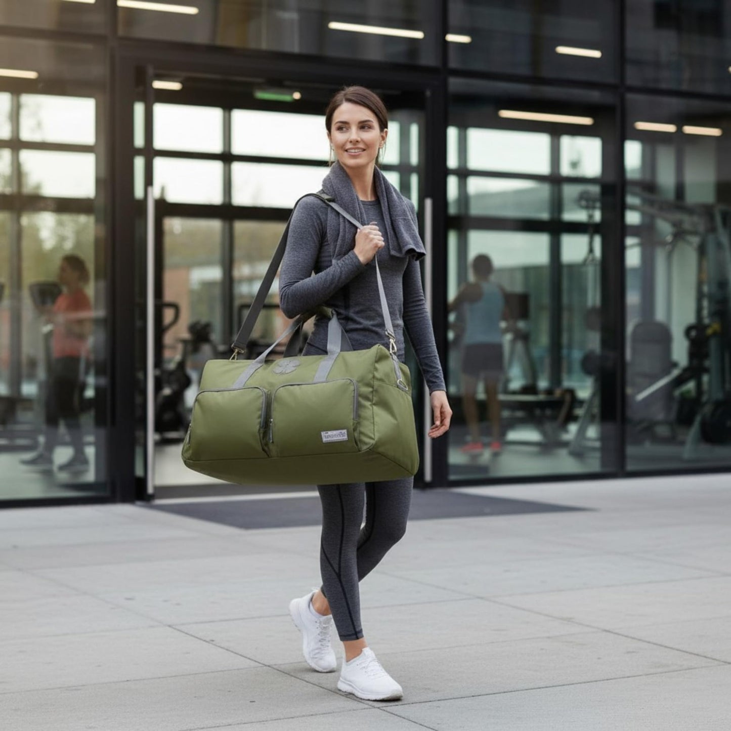 Lucky Travel Duffel Bags 65L, Gym Bag, Travel Bag & Large Duffle Bag for Men, Foldable Overnight Weekender Bags for Women & Men with Adjustable Shoulder Strap, Loden Green